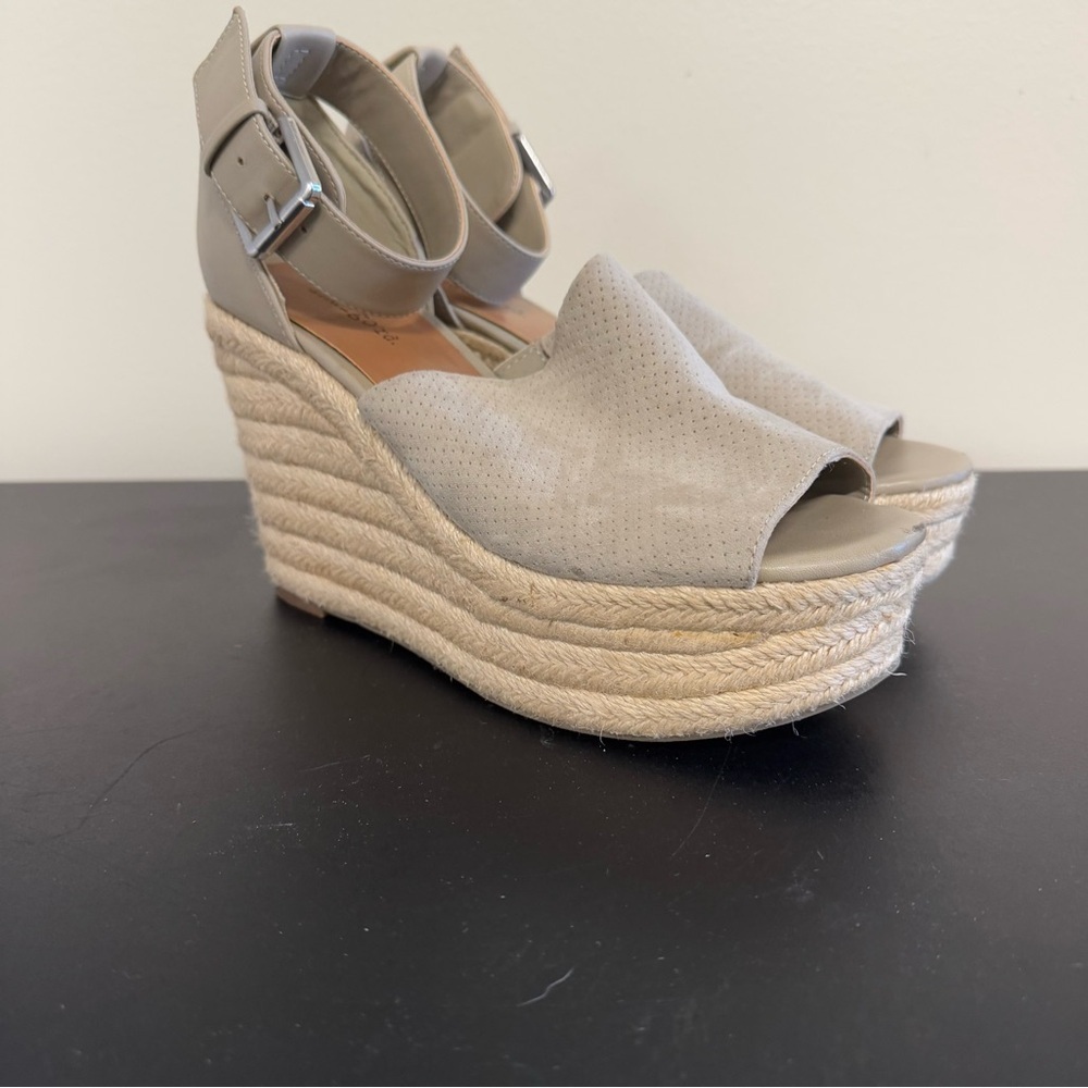 Indigo Rd. stacked platform espadrille wedge size 6.5